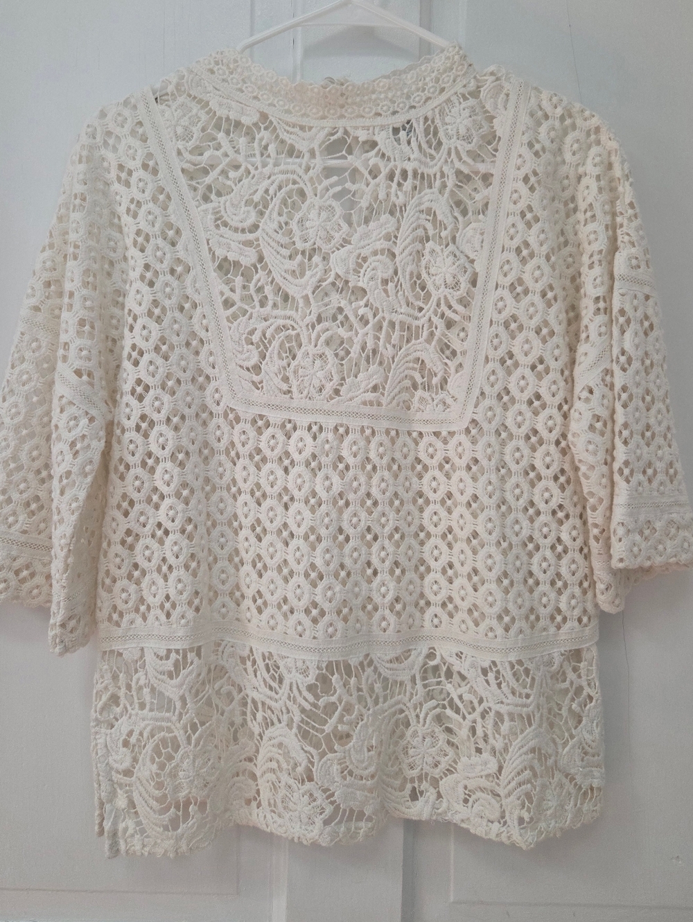 Sundance Victoria Lace Short Sleeve Top S